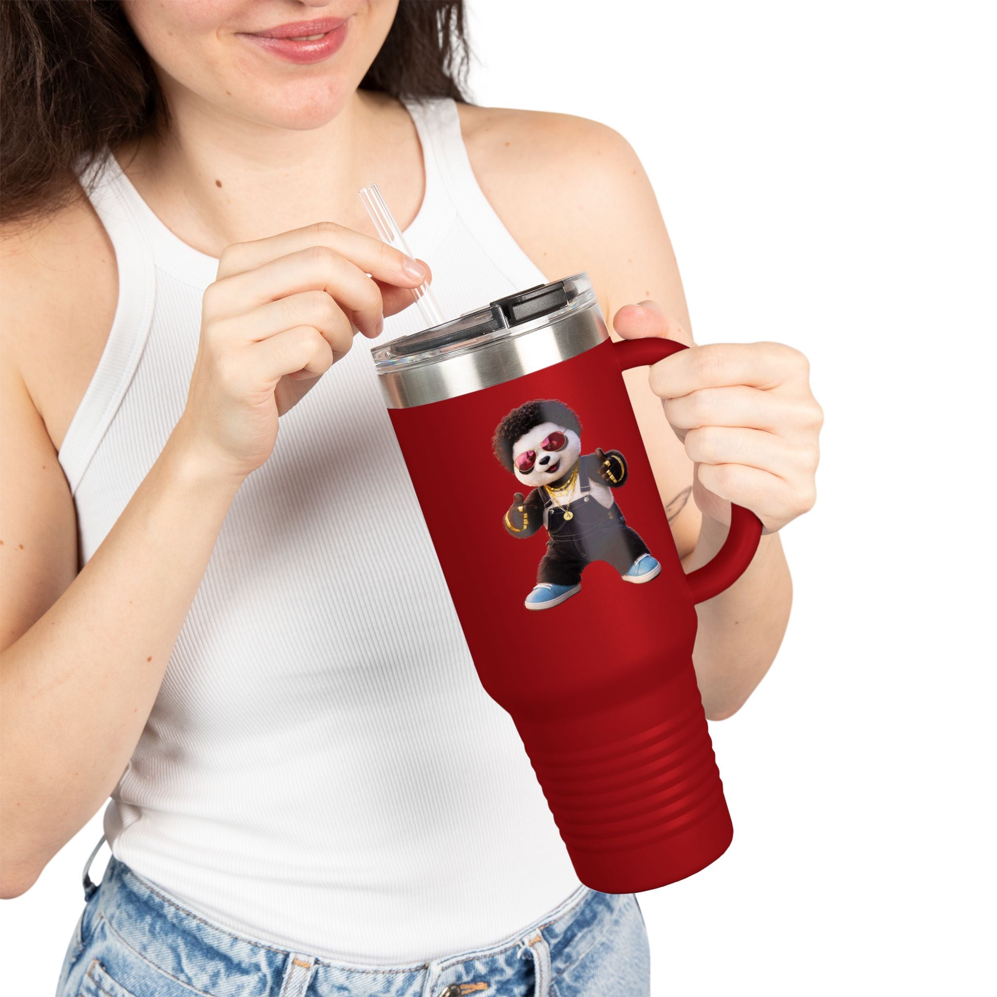 Pandín Funny Quote 40oz Travel Mug | Insulated Tumbler, Spill‑Resistant