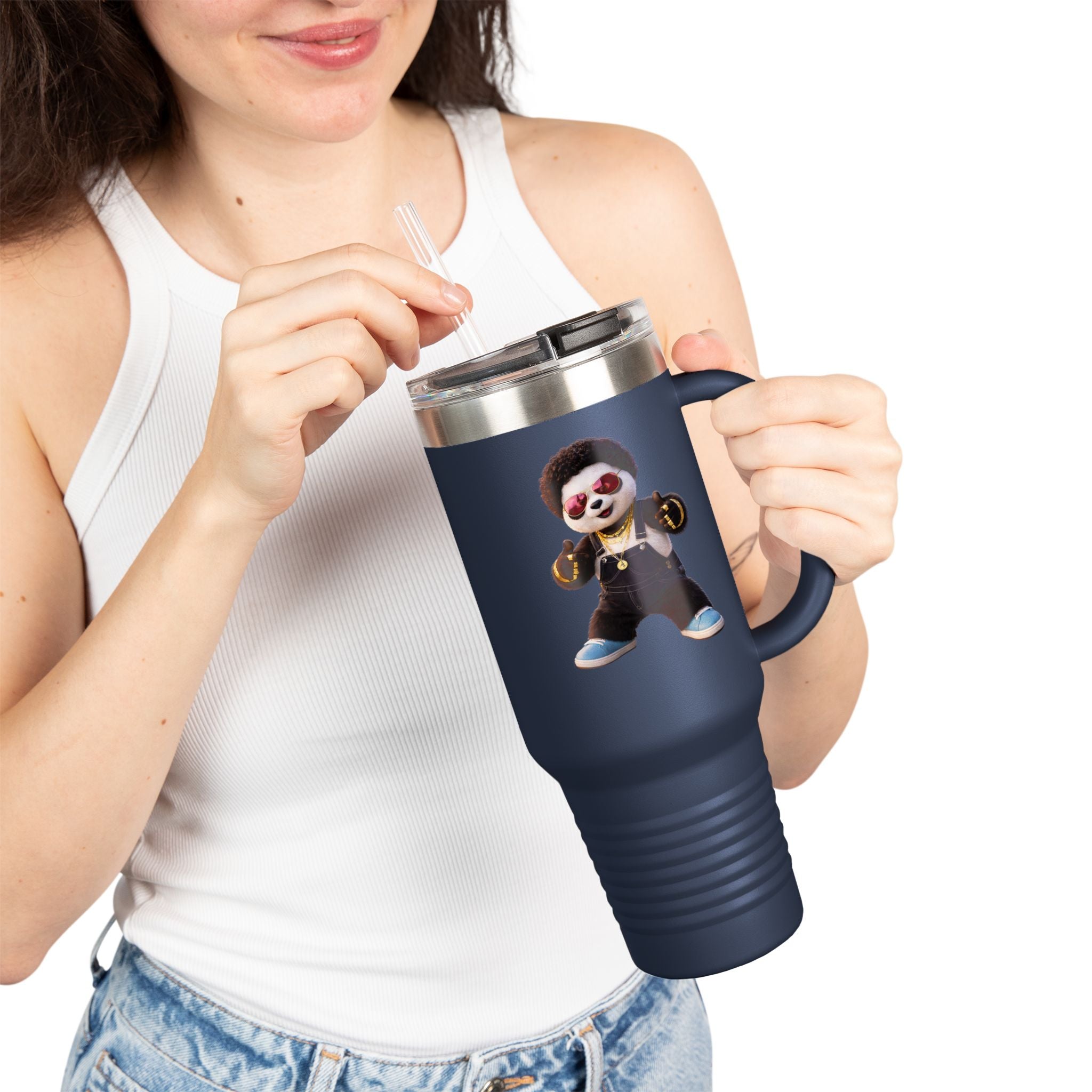 Pandín Funny Quote 40oz Travel Mug | Insulated Tumbler, Spill‑Resistant